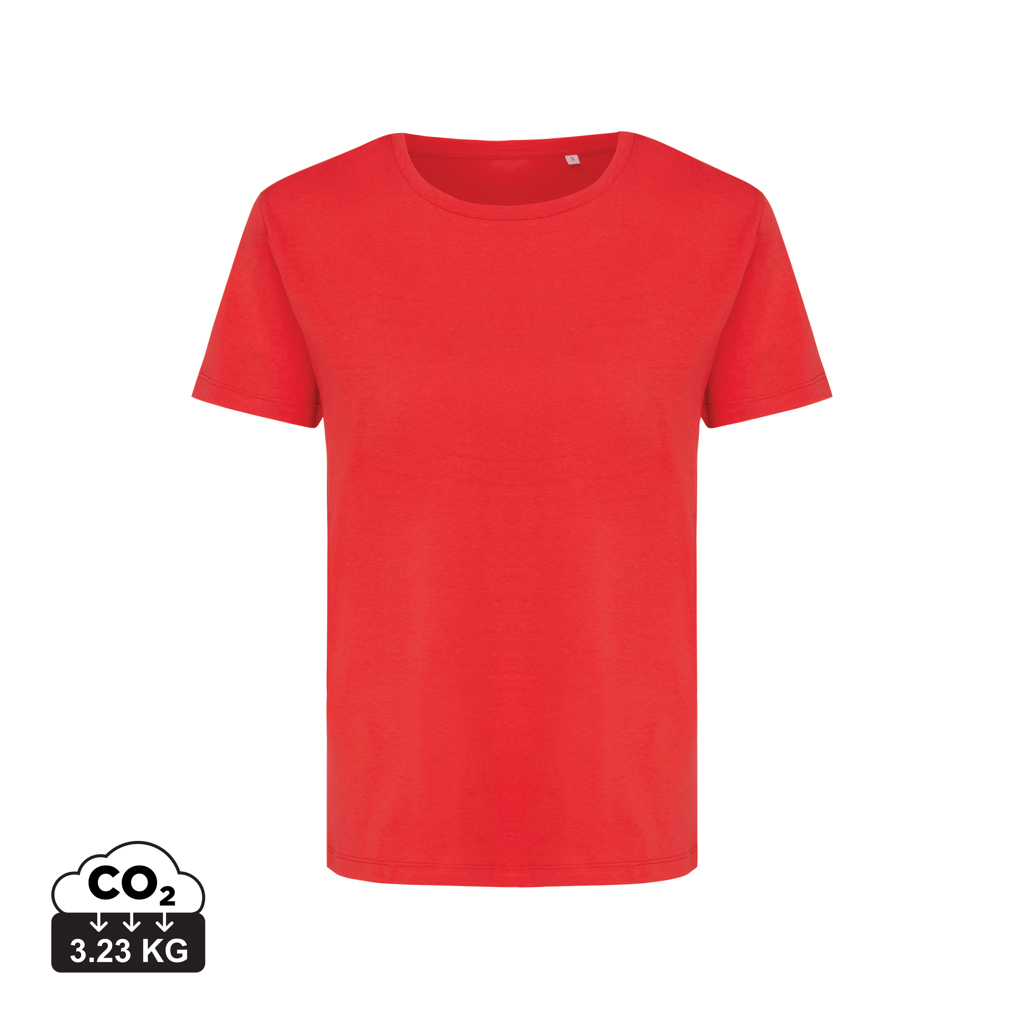 T-shirt Femme personnalisable coton bio 160g Yala Iqoniq luscious red